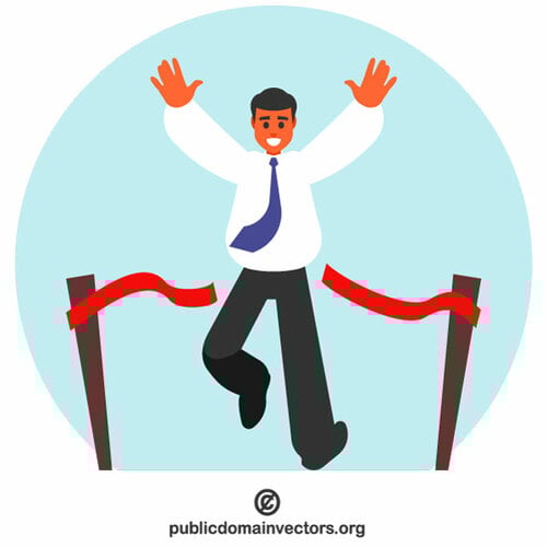 Businessman wins the race