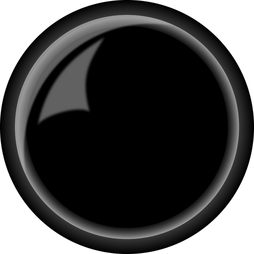 האיור וקטורית כפתור עגול שחור מבריק