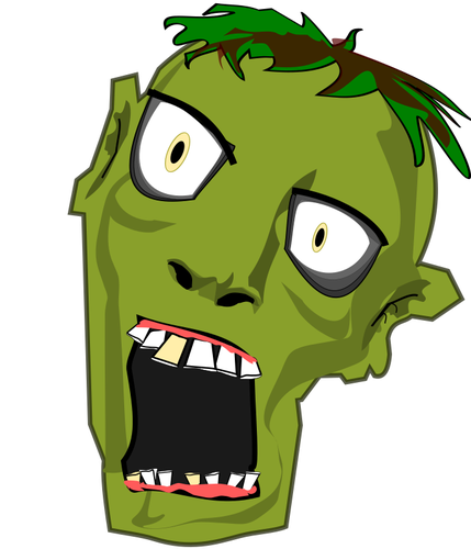 Obraz wektor głowa zombie