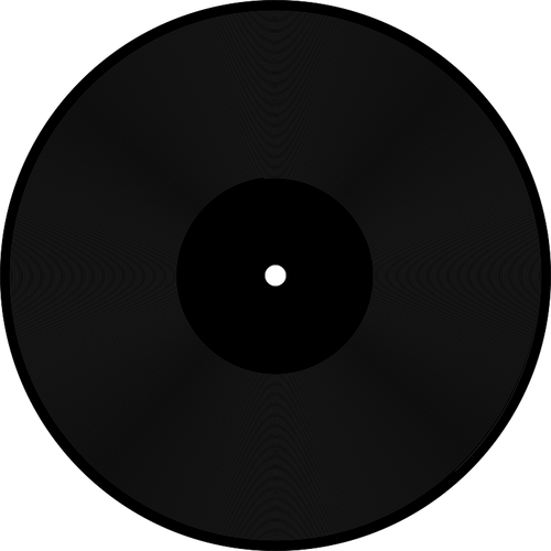 空白のビニール レコードのベクトル描画