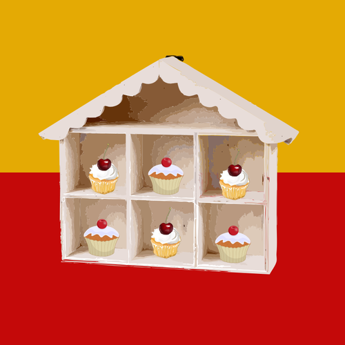Dřevěná hračka dort dům