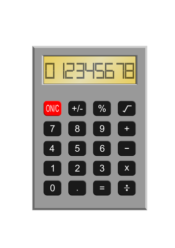 Old calculator vector illustration