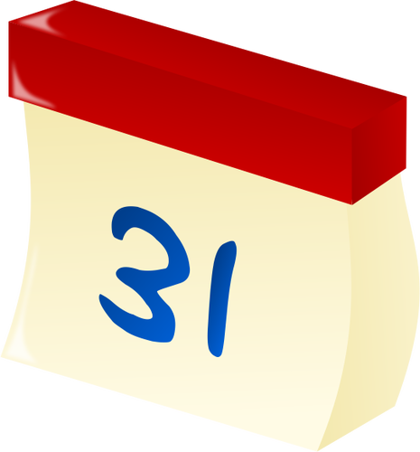 Vektor Klipart ikony ohýbané kalendáře