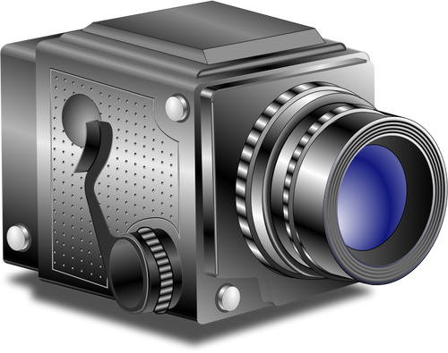 Vector clip art of classic old style manual photography camera
