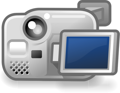 Vektorbild av baksidan av digitalkamera med skärmen