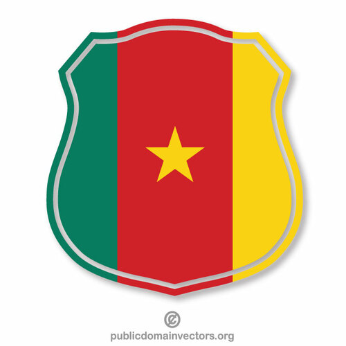Kamerun bayrak lı arması kalkanı