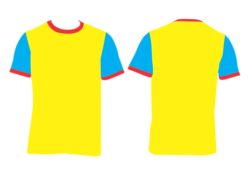 Colorido frente e costas da camisa