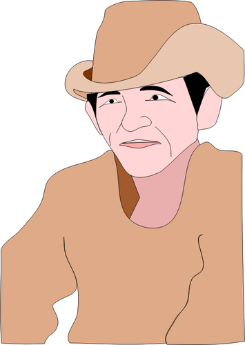 Grafika wektorowa w kowbojem kreskówka