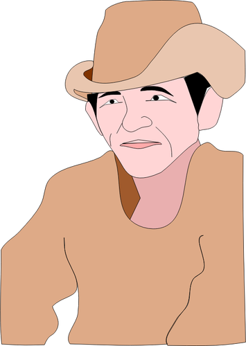 Image vectorielle de cow-boy de bande dessinée