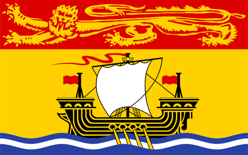 New Brunswick bayrak çizim vektör