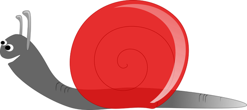 Caracol con la casa roja