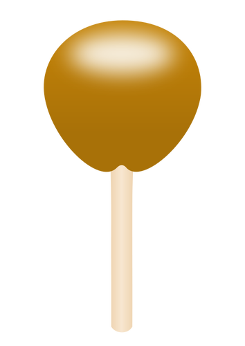 Caramel apple vector drawing