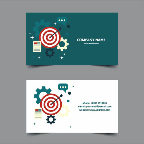 Business card template design layout