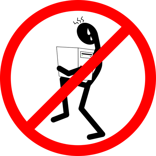 No computer sign vector image