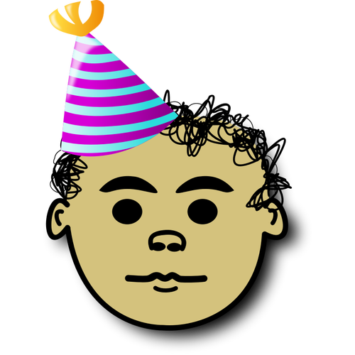 Comic party boy avatar vector image