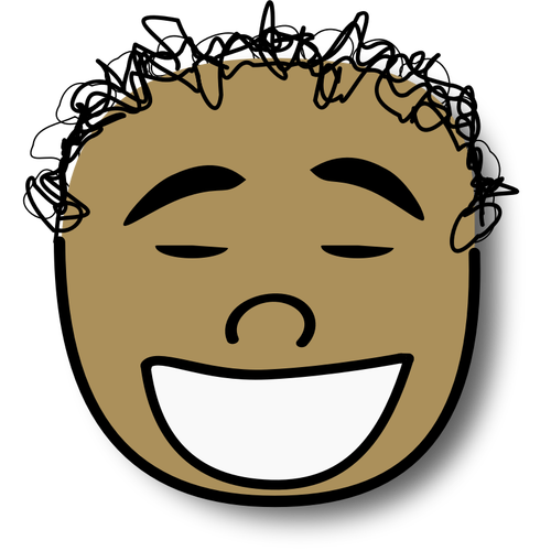 Vector image of laughing kid avatar