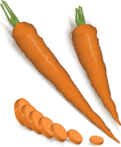 Geschälte und gehackte Karotten