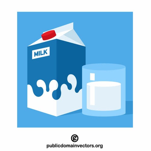 Carton and glass of milk