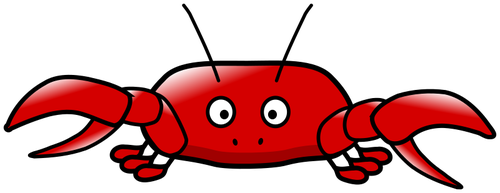 Style cartoon crabe rouge