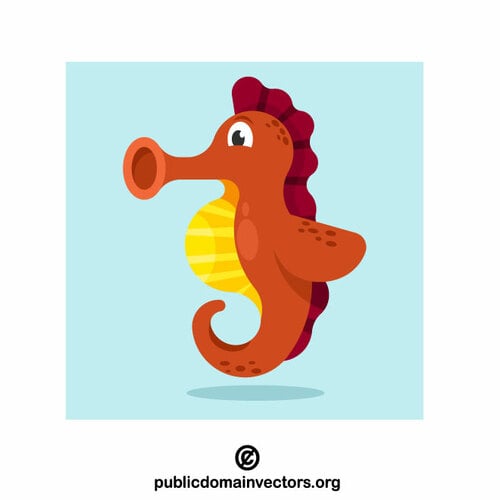 Cartoon seahorse