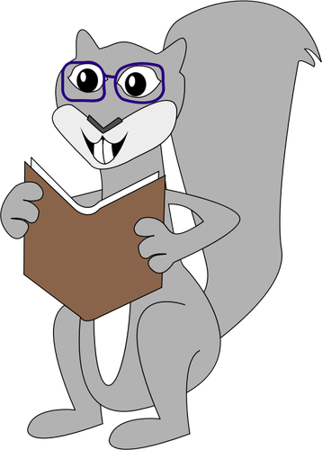 Cartoon squirrel  vector drawing