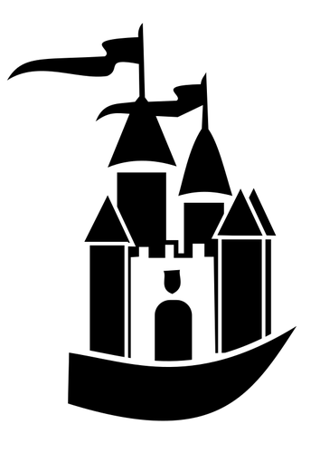 Castle siluett vektorbild