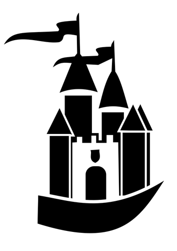 Castle silhouette vector image