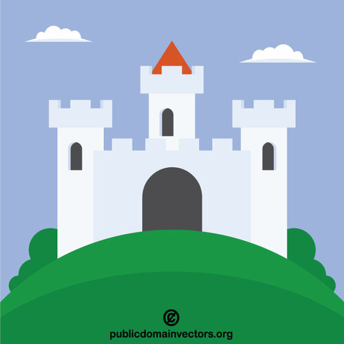 Castle on the hill | Public domain vectors