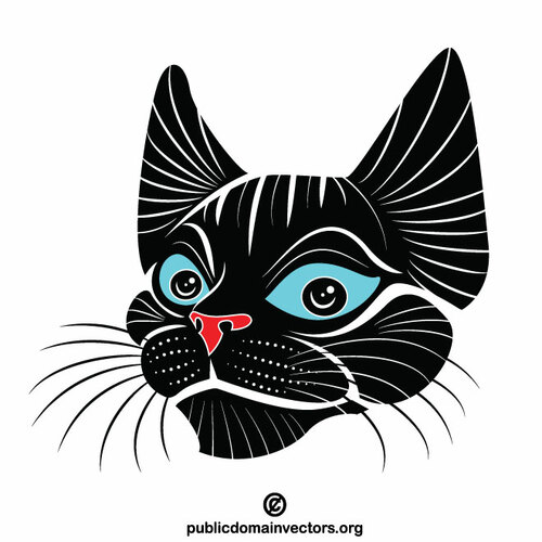 Cartoon cat clip art | Public domain vectors