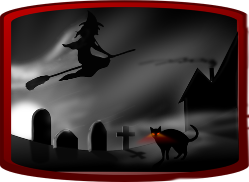 Dark spooky landscape vector image