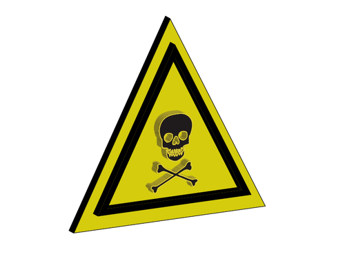 Dangerous chemical sign vector image