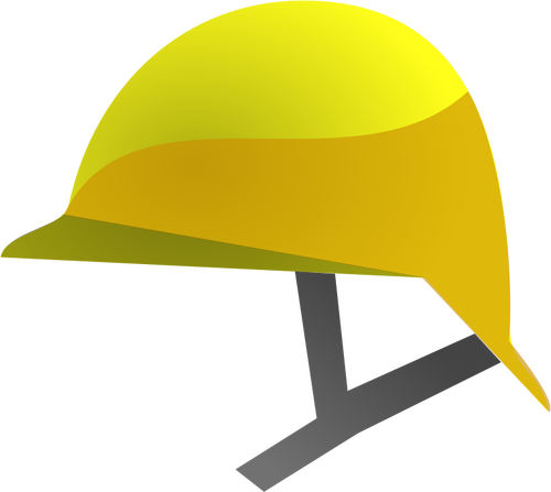 Vector graphics of yellow construction helmet icon