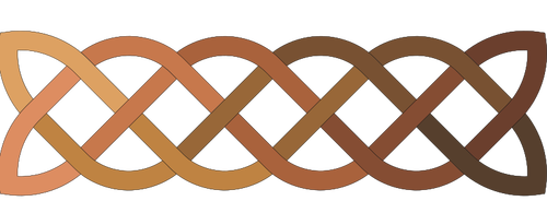 2D Celtic knot in Brauntönen Vektorgrafiken