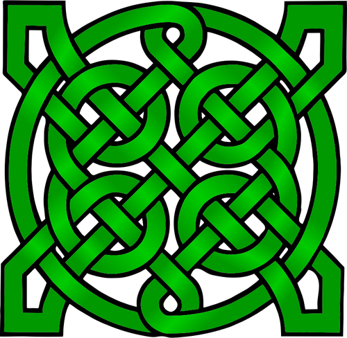 Ciemny zielony mandali Celtic wektor clipart