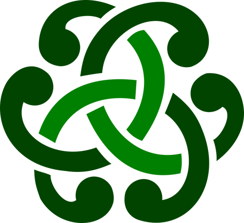 Vectorul de imagine de detaliu de design ornamentale de Celtic verde