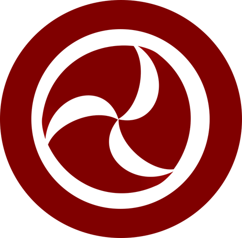 Vektorikuva punaisesta ja valkoisesta pyöreästä kelttiläisestä koristeista
