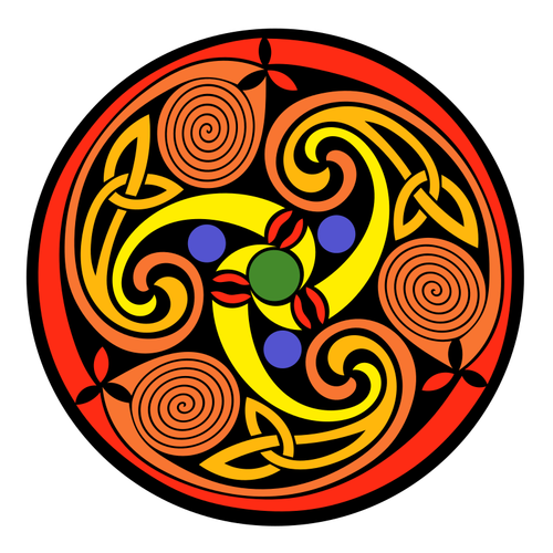 Celtic multicolor ornament vector image