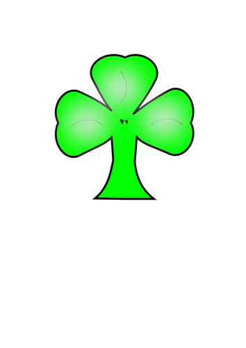 Simple green clover vector graphics