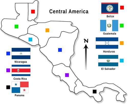 Central America info-graphic