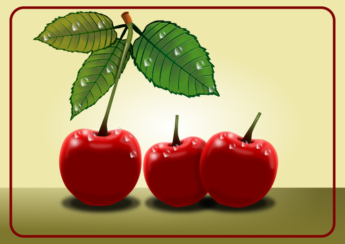 Sweet cherries vector clip art