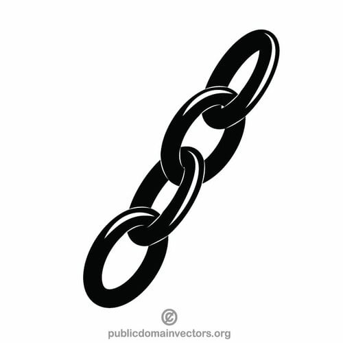 Chain silhouette vector image