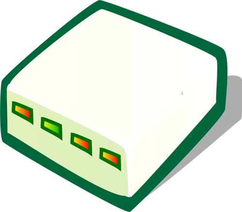 Prediseñadas de vector de modem de internet con luces de color