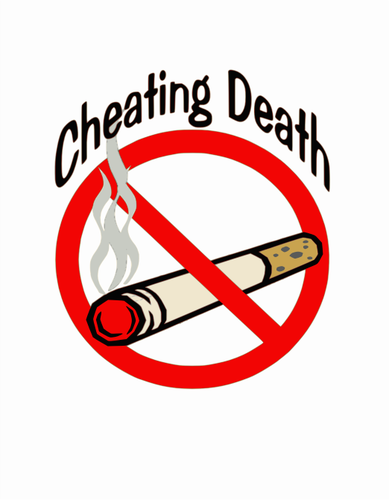 Cheating death slogan vektör küçük resim