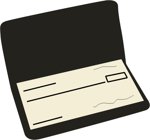 Checkbook in a case vector image