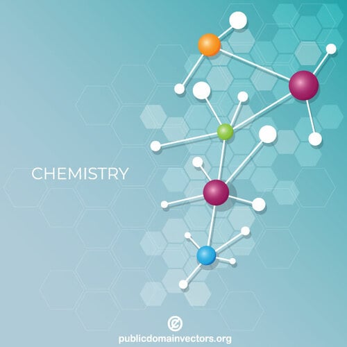 Chemical molecules vector background