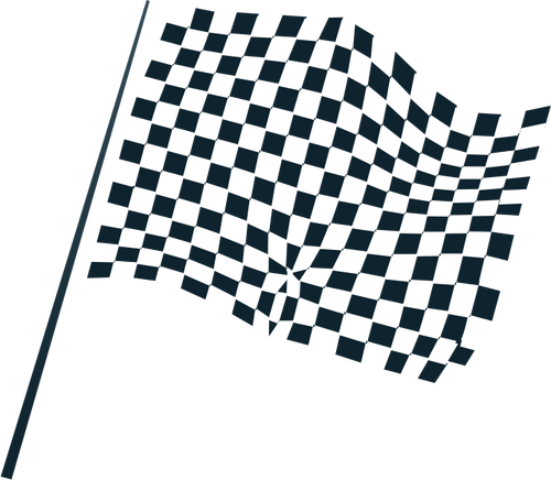 Image de drapeau à damier icône vectorielle