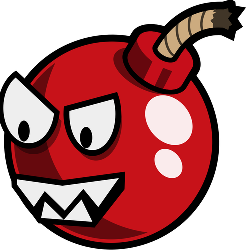 Cherry Bomb vijandelijke vector afbeelding