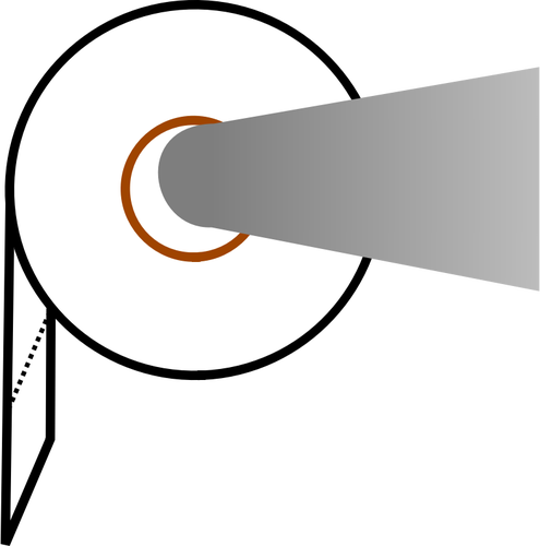 Vektör çizim rulo tuvalet kağıdı takla