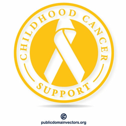 Детская наклейка поддержки рака