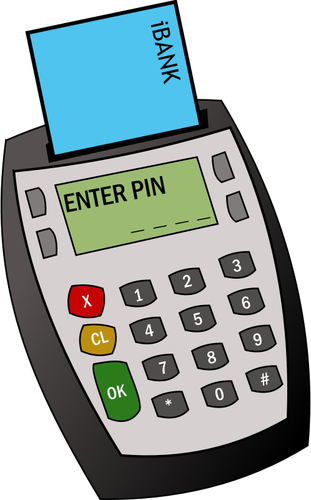 Carte paiement machine vectorielles